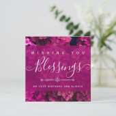 Ik wens u zegeningen op uw verjaardag met een vent kaart (Staand voorkant)