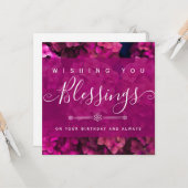 Ik wens u zegeningen op uw verjaardag met een vent kaart (Voorkant / Achterkant in situ)