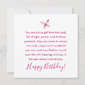 Ik wens u zegeningen op uw verjaardag met een vent kaart (Achterkant)