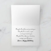 "Ik wens u zegeningen op uw verjaardag" Notitiekaartje (Binnen)