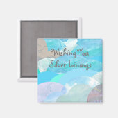 Ik wens u zilveren verbindingen magneet (Voorkant / Achterkant)