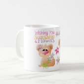 Ik wens u zonneschijn en bloemen koffie-Mok Koffiemok (Voorkant links)