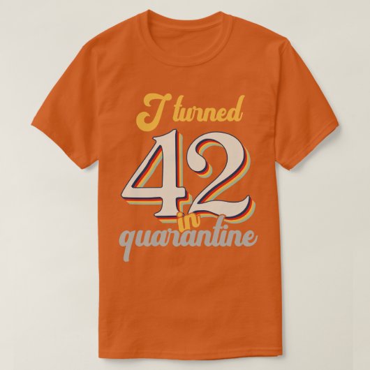 Ik werd 42 in 42ste verjaardag t-shirt (Design voorkant)
