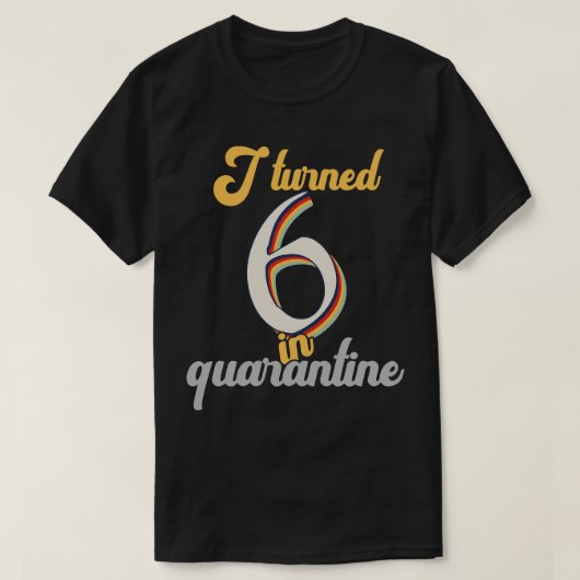 Ik werd 6 in de 6e verjaardag t-shirt (Design voorkant)