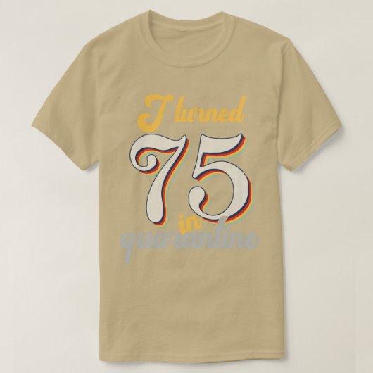 Ik werd 75 in 75e verjaardag t-shirt (Design voorkant)