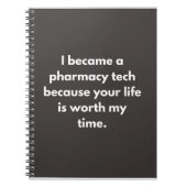Ik werd een apotheek tech - Pharmacy Tech Gifts Notitieboek (Voorkant)