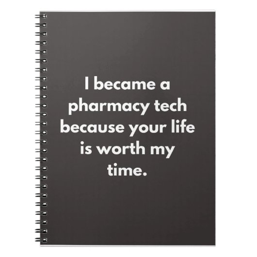 Ik werd een apotheek tech - Pharmacy Tech Gifts Notitieboek (Voorkant)
