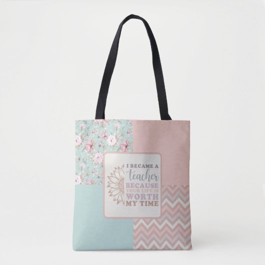 Ik werd een leraar tote bag (Voorkant)