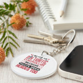 Ik werd een luchtverkeersleider Funny Heroes Sleutelhanger (Voorkant Rechts)