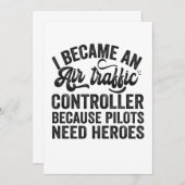 Ik werd een luchtverkeersleider omdat piloten bedankkaart (Voorkant / Achterkant)