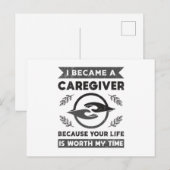 Ik werd een zorgverlener, verpleegkundige baan briefkaart (Voorkant / Achterkant)