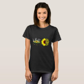 Ik werd geboren als leraar - zonnebloem t-shirt (Voorkant volledig)
