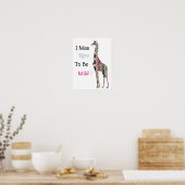 Ik werd geboren als Poster van wilde Giraffe (Keuken)