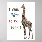 Ik werd geboren als Poster van wilde Giraffe (Voorkant)