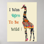Ik werd geboren als Poster van wilde Giraffe (Voorkant)