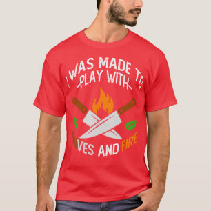 Ik werd gemaakt om te spelen met kanonnen en brand t-shirt