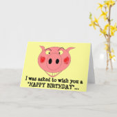 Ik werd gevraagd om je een "HAPPY" te wensen... Kaart (Gele Bloem)