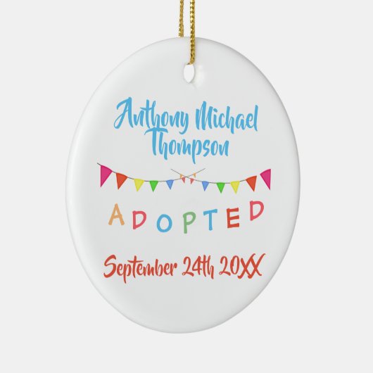 Ik werd Goedgekeurde Aangepaste Naam van Banners - Keramisch Ornament (Rechts)