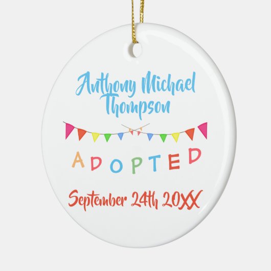 Ik werd Goedgekeurde Aangepaste Naam van Banners - Keramisch Ornament (Links)