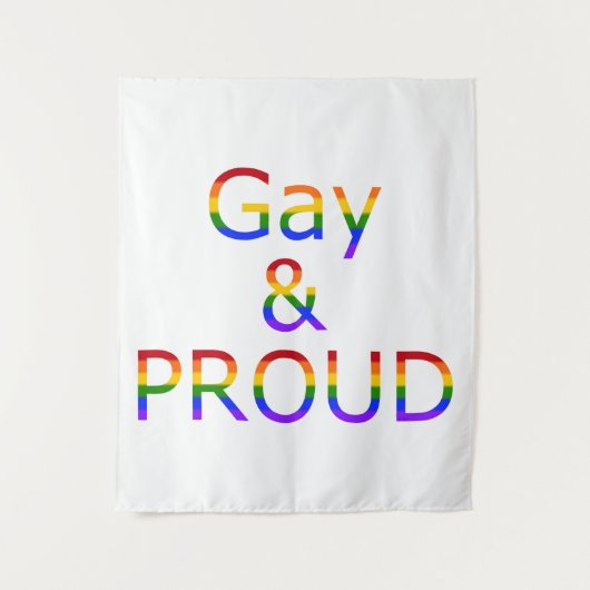 Ik werd homo en trots wandkleed (Voorkant)