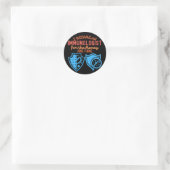 Ik werd immunoloog voor het geld en de faam ronde sticker (Tas)