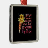 Ik werd leraar metalen ornament (Rechts)