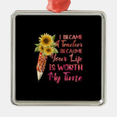 Ik werd leraar metalen ornament (Voorkant)