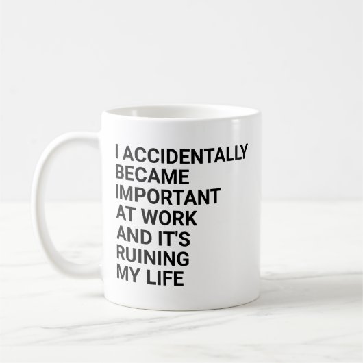 Ik werd per ongeluk belangrijk op het werk collega koffiemok (Links)