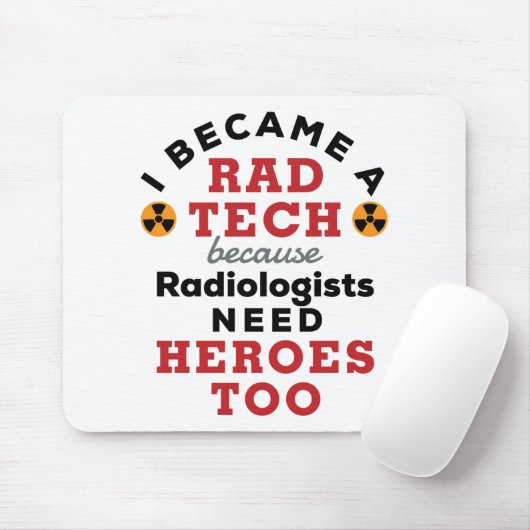 Ik werd radiologische radioloog Rad Tech Funny Muismat (Met muis)