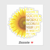 Ik werd sociaal werker sticker (Vel)