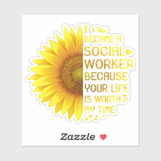 Ik werd sociaal werker sticker (Vel)