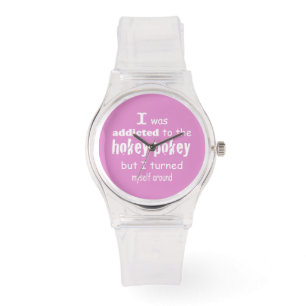 Ik werd toegewezen aan de Hokey Pokey Typografie Q Horloge