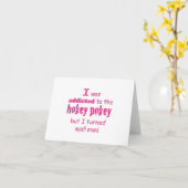 Ik werd toegewezen aan de Hokey Pokey Typografie Q Kaart (Gele Bloem)