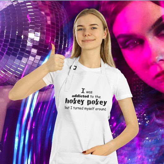 Ik werd toegewezen aan de Hokey Pokey Typografie Q Standaard Schort