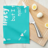 Ik werd toegewezen aan de Hokey Pokey Typografie Q Theedoek (Quarter Fold)