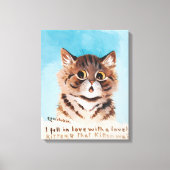 Ik werd verliefd op een lieve kitten (ik zelf) canvas afdruk (Voorkant)