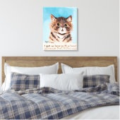 Ik werd verliefd op een lieve kitten (ik zelf) canvas afdruk (Insitu (Slaapkamer))