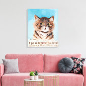 Ik werd verliefd op een lieve kitten (ik zelf) canvas afdruk (Insitu (Woonkamer))