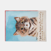 Ik werd verliefd op een lieve kitten (ik zelf) deurmat (Voorkant)