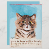 Ik werd verliefd op een lieve kitten (ik zelf) feestdagenkaart (Voorkant / Achterkant)