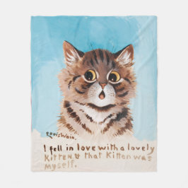Ik werd verliefd op een lieve kitten (ik zelf) fleece deken