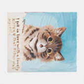 Ik werd verliefd op een lieve kitten (ik zelf) fleece deken (Voorkant (Horizontaal))