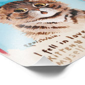 Ik werd verliefd op een lieve kitten (ik zelf) foto afdruk (Hoek)