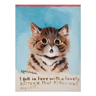 Ik werd verliefd op een lieve kitten (ik zelf) perfect poster