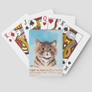 Ik werd verliefd op een lieve kitten (ik zelf) pokerkaarten