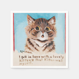 Ik werd verliefd op een lieve kitten (ik zelf) servet