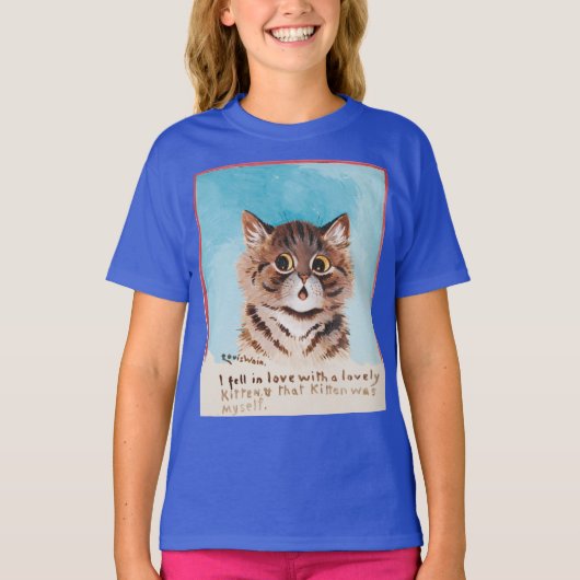 Ik werd verliefd op een lieve kitten (ik zelf) t-shirt (Voorkant)