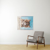 Ik werd verliefd op een lieve kitten (ik zelf) wandkleed (In Situ (horizontaal))