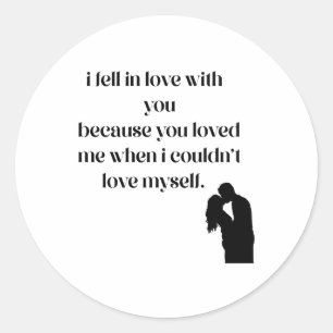 Ik werd verliefd op je... ronde sticker
