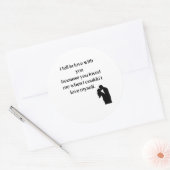Ik werd verliefd op je... ronde sticker (Envelop)